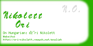 nikolett ori business card